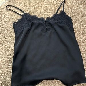 Abercrombie and fitch black silk cami